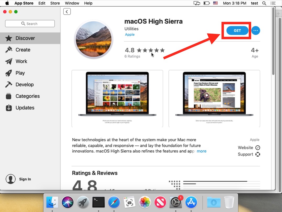 Mac os high sierra download folder windows 10